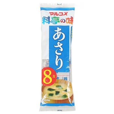 日本进口 Marukome蛤仔鲣鱼裙带菜味增汤即食袋装 19g*8袋9115