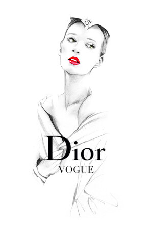 时尚商业插画师 Ricoho 笔下美腻的Dior女