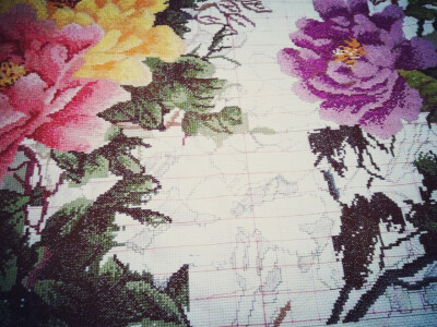 绣个花都被我画成地图了。。