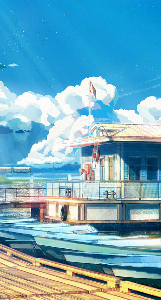 插画风景人物森系手绘水彩涂鸦星空唯美意境背景二次元小清新治愈系