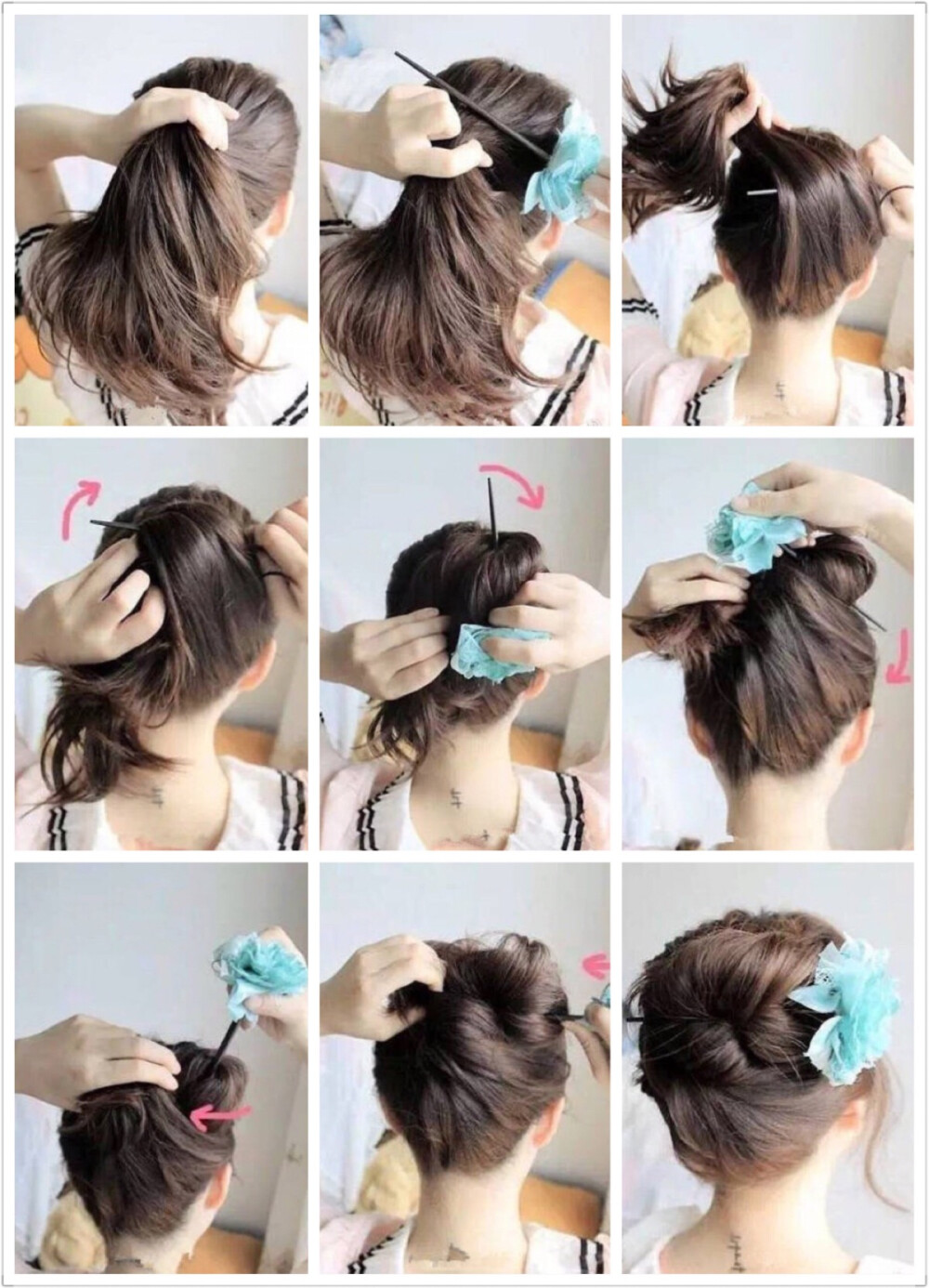【每天教你弄头发】一根簪子，一分钟，轻松搞定丸子头。