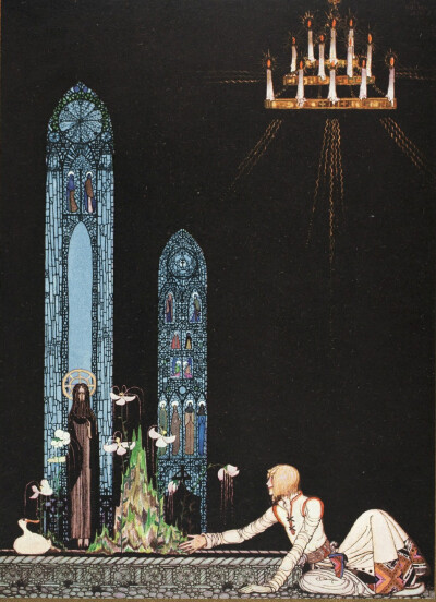 对安徒生童话诠释得最贴切的丹麦插图画家——Kay Nielsen。和大多数前卫艺术家一样Nielsen在他的那个年代没有得到认可，强烈的个人风格，冷峻锐利的线条、大胆突兀的色调、华丽浓重的气质与当时甜美的主旋律格格不入…