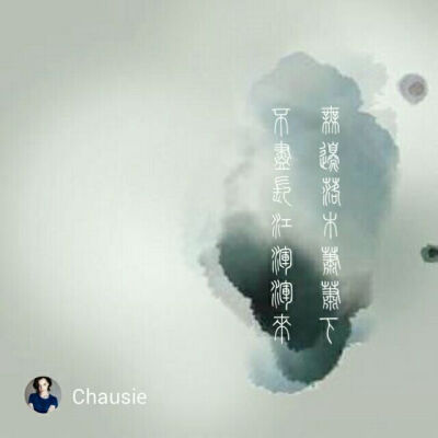 Chausie书法作品