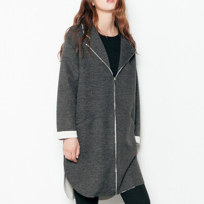 OS原创 冬装外套韩版休闲时尚毛边设计感羊毛呢子大衣女
