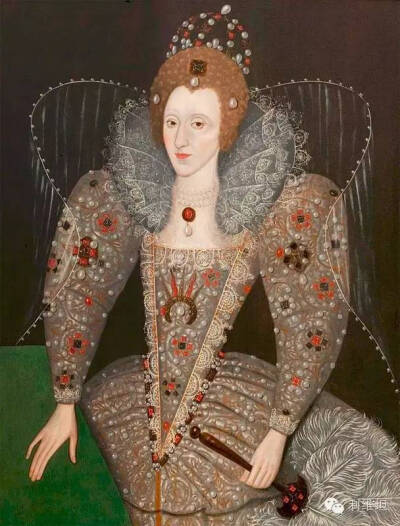 伊丽莎白一世 Queen Elizabeth I with a Fan, c.1592.Artist Unknown.