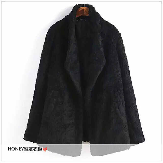 HONEY蜜友衣柜2015秋冬新款欧美大牌风立领毛毛加厚棉衣棉服外套