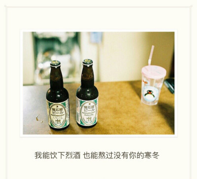 我能饮下烈酒也能熬过没有你的寒冬