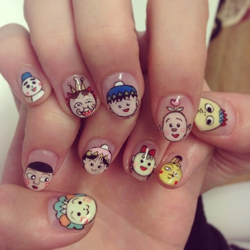 卡通美甲萌萌哒