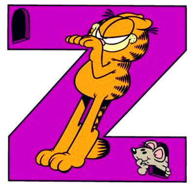 garfield alphabet Z