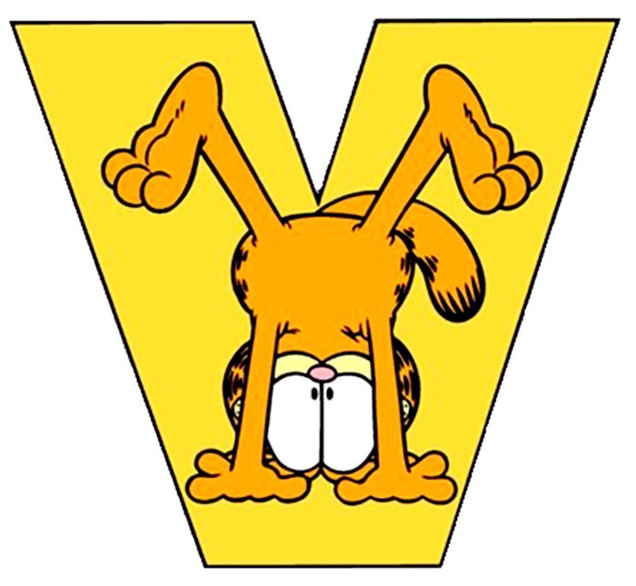 garfield alphabet V