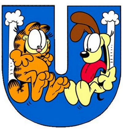 garfield alphabet U