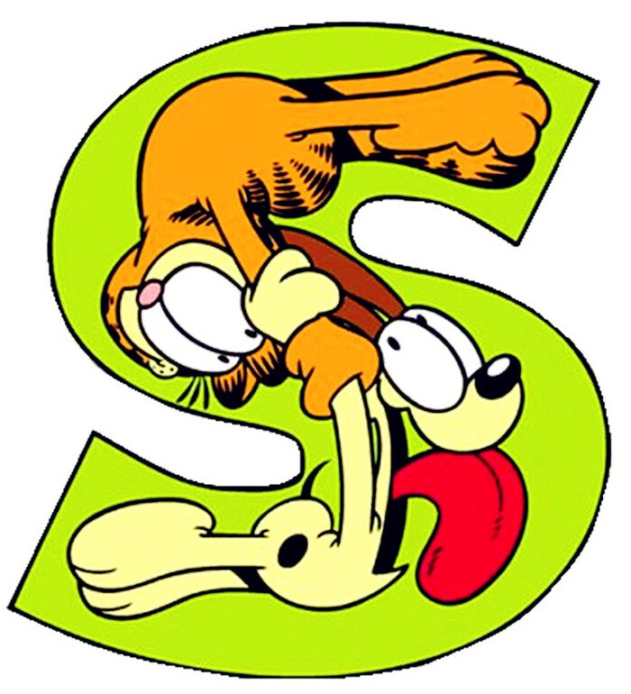 garfield alphabet S