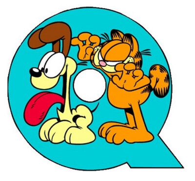 garfield alphabet Q