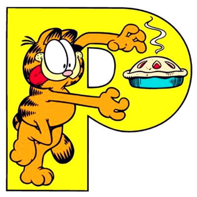 garfield alphabet P