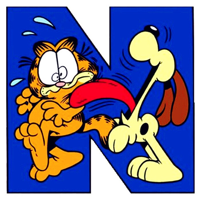 garfield alphabet N