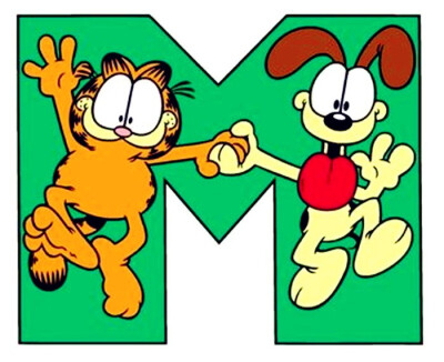 garfield alphabet M