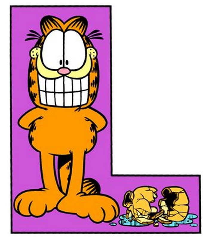 garfield alphabet L