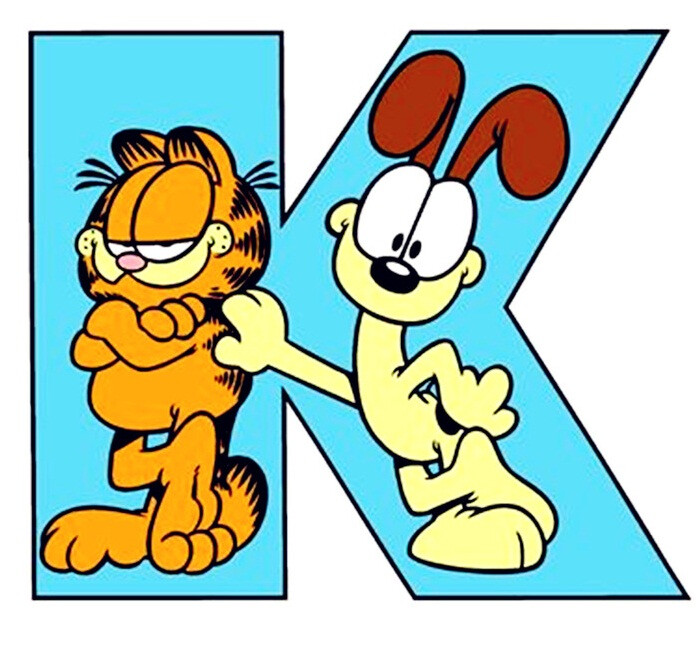 garfield alphabet K