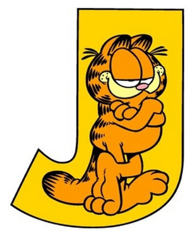 garfield alphabet J