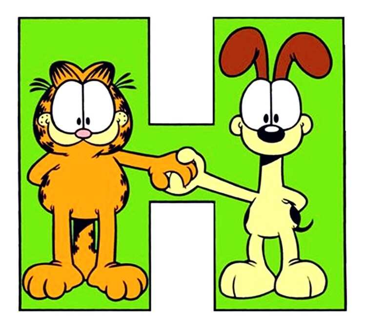 garfield alphabet H