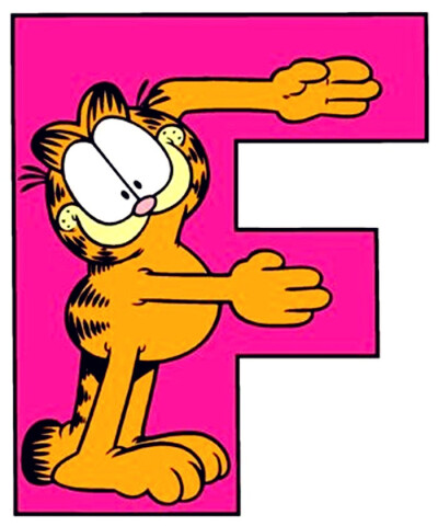 garfield alphabet F