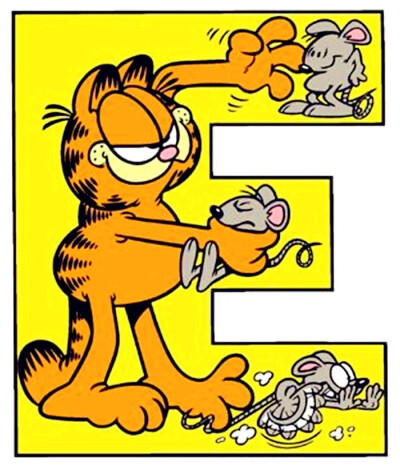 garfield alphabet E