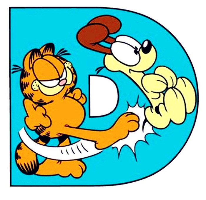 garfield alphabet D