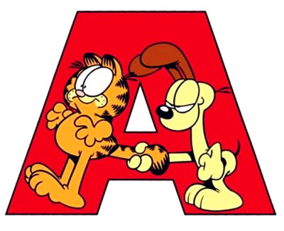 garfield alphabet A