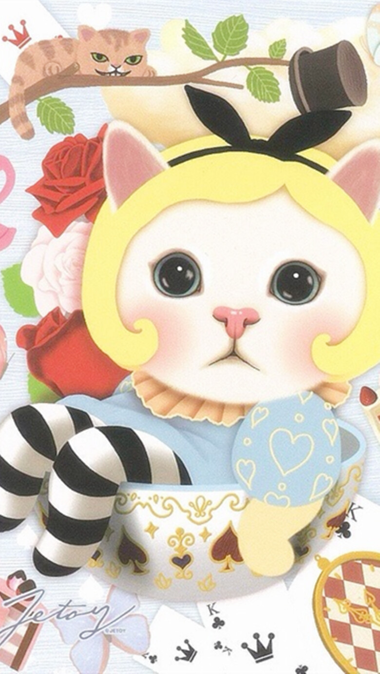 iphone壁纸爱丽丝梦游仙境兔子红桃皇后