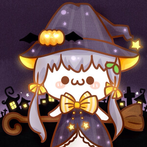 头上长草的颜文字君 万圣节 头像