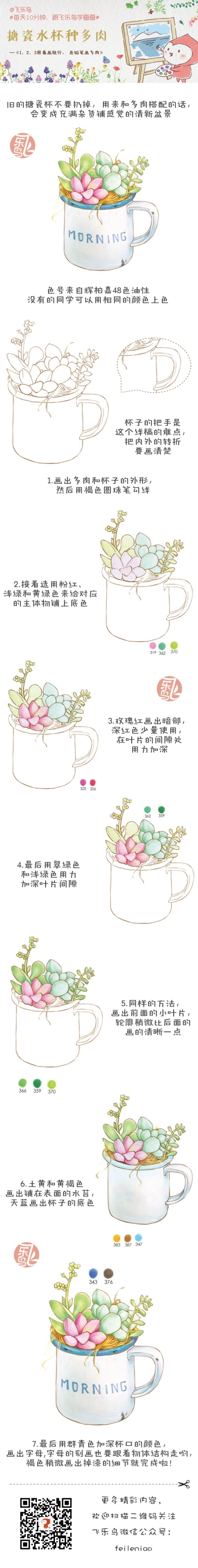 飞乐鸟～190【绘画教程】酸浆果20#飞乐鸟的周末绘时光#墙角数枝梅,凌