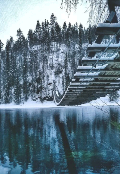 「桥」
冬季吊桥