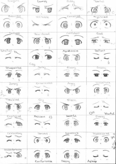 表情 心情 眼睛 手绘