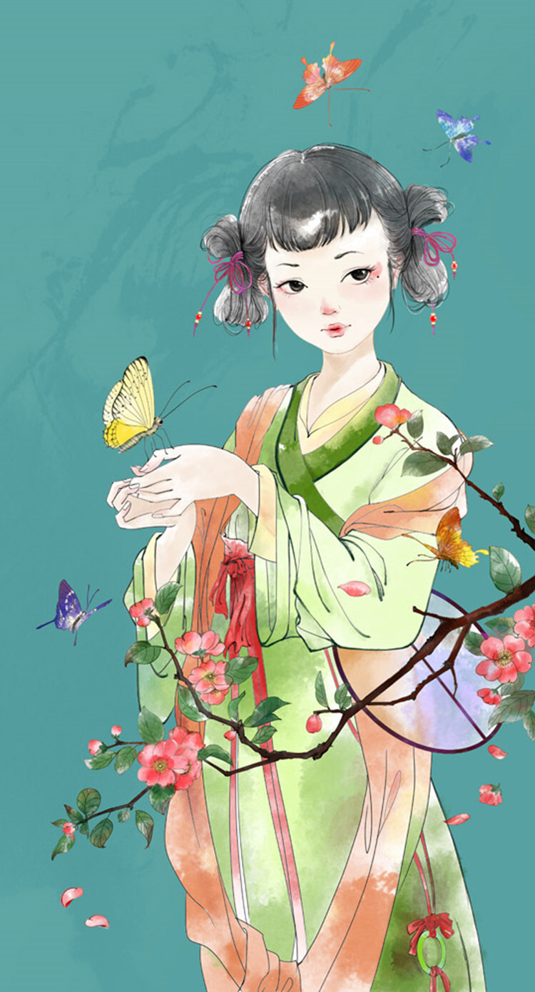 手绘古风仕女插画绘画壁纸封面3评论89更多