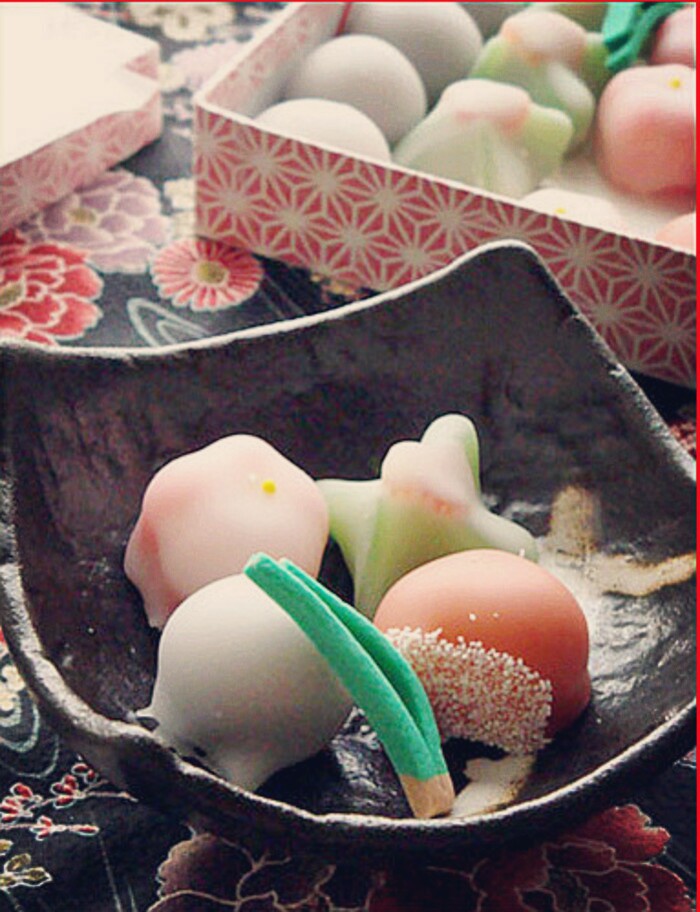 日式点心，深秋的和菓子。