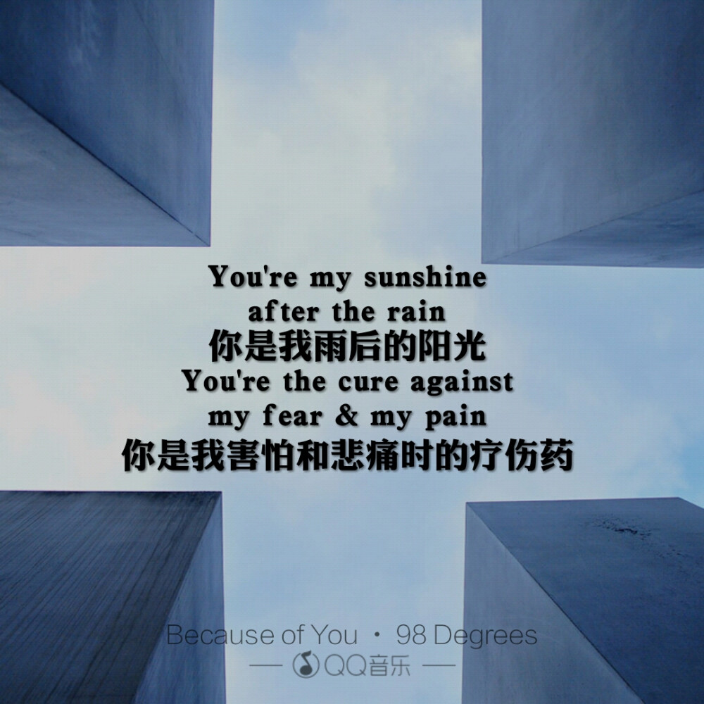 听歌的日子里，那些感动的歌词because of you -98