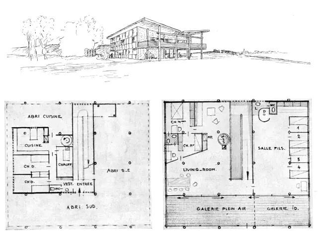 图1：柯布西耶早年设计的加乌尔度假别墅，1937年