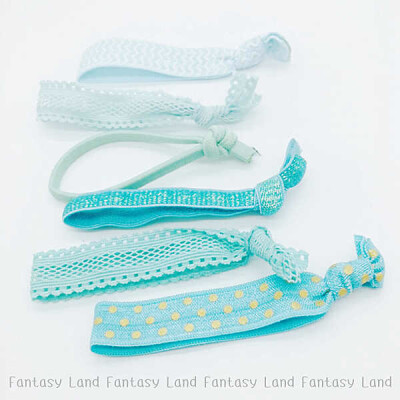 薄荷绿 蕾丝 波点～ 美丽发圈～