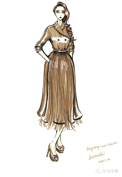 [那些大师的手绘服装婚纱礼服设计图]