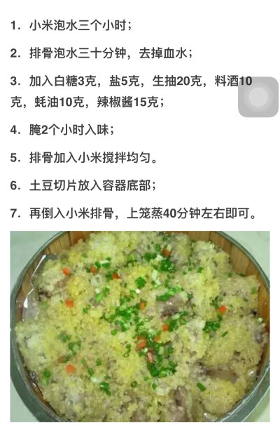 小米蒸排骨