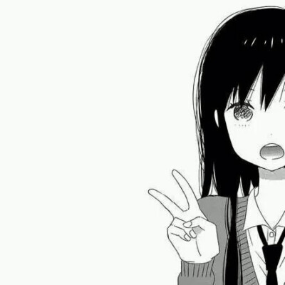 黑白 线条系 素材 男女 头像 动漫 壁纸 插画 人物 高清