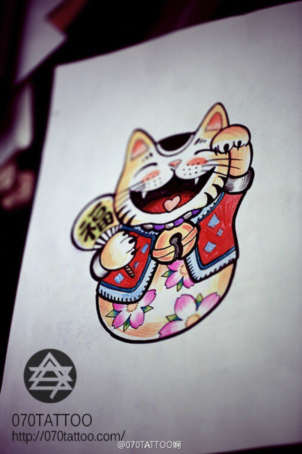 「JOO TATTOO SHARE」纹身图案/招财猫