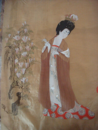 臨摹《簪花仕女》