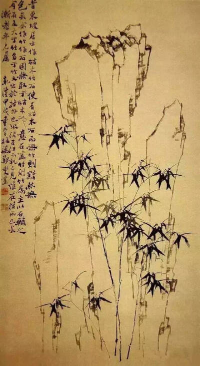 《兰竹菊》郑板桥（1693-1765）应科举为康熙秀才，雍正十年举人，乾隆元年（1736）进士。工诗、词，善书、画。诗词不屑作熟语。画擅花卉木石，尤长兰竹。兰叶之妙以焦墨挥毫，藉草书中之中竖，长撇运之，多不乱，少…