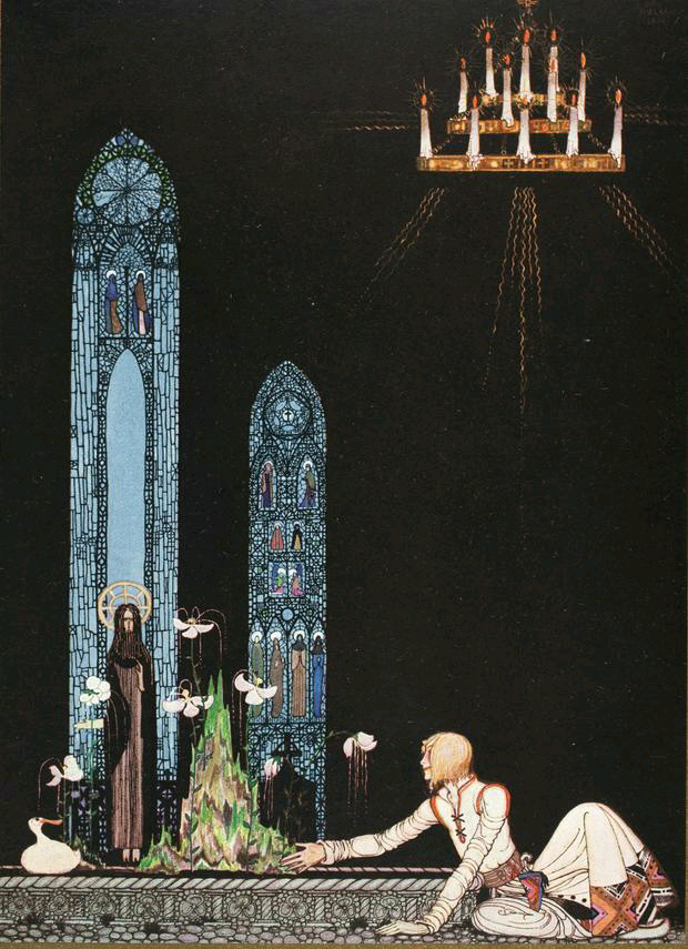 【阿木】对安徒生童话诠释得最贴切的丹麦插图画家——Kay Nielsen。和大多数前卫艺术家一样Nielsen在他的那个年代没有得到认可，强烈的个人风格，冷峻锐利的线条、大胆突兀的色调、华丽浓重的气质与当时甜美的主旋律格格不入。在Nielsen去世后艺术成就得了评论家的欢心，得到追捧