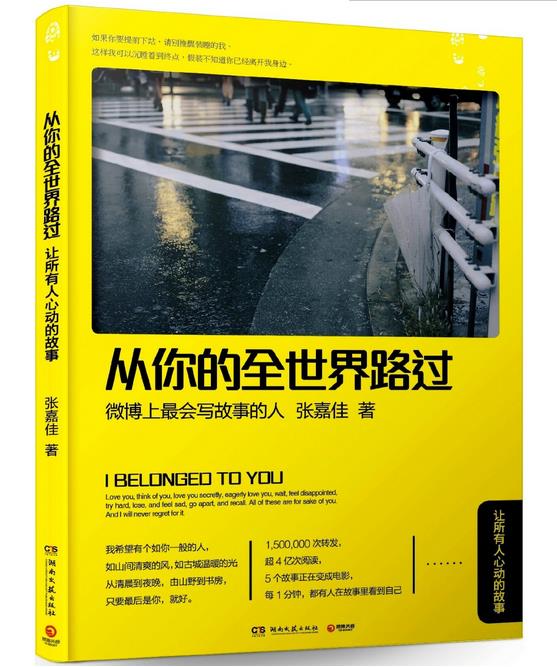 《从你的全世界路过》 是本一定会让你笑出声来流下泪来的书。当你辗转失眠时，当你需要安慰时，当你等待列车时，当你赖床慵懒时，当你饭后困顿时，应该都能找到一章合适的。