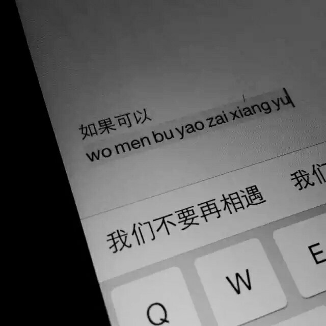 如果可以，我们不要再相遇。