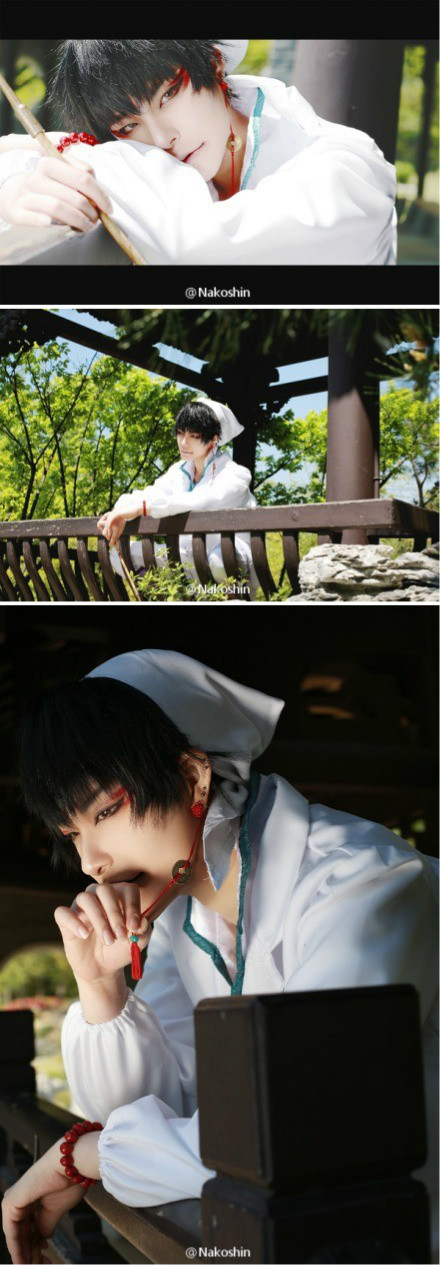 *Cosplay*神还原Cosplay，鬼灯的冷彻，白泽，coser：REACH青春（来自韩国的coser）高颜值男神！！