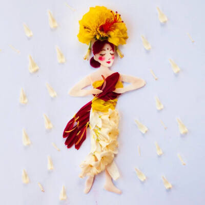 水彩与花朵的融合:马来西亚艺术家Zhi Wei花卉创意插画