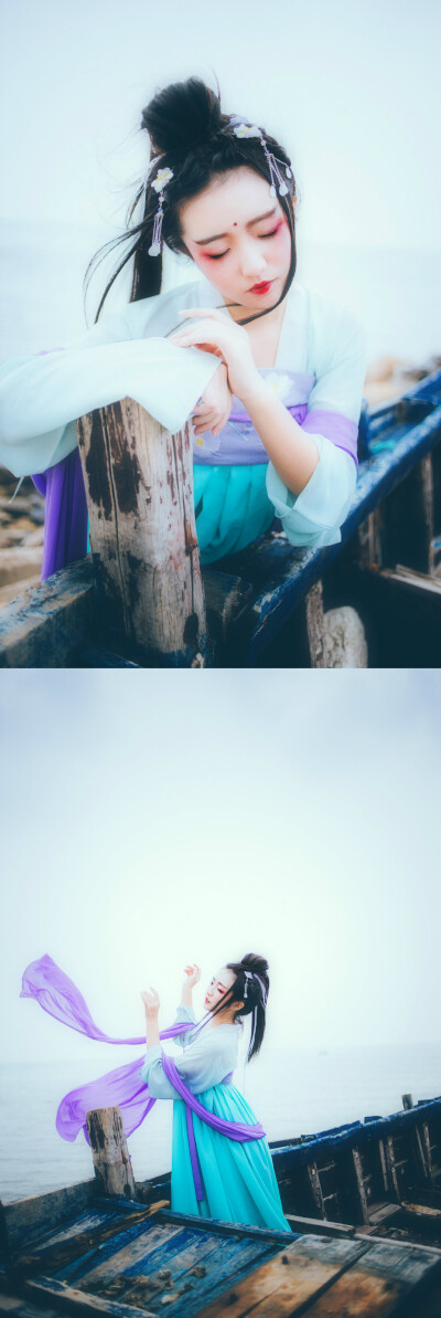 【云仙谣】 笛咽离亭断客魂，峭帆东望海天昏。 出镜@小陆离_饭桶班长 摄影后期／造型：界音